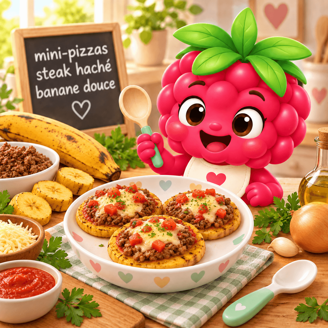 Mini Pizzas Steak Hach Banane Douce (soja-free)
