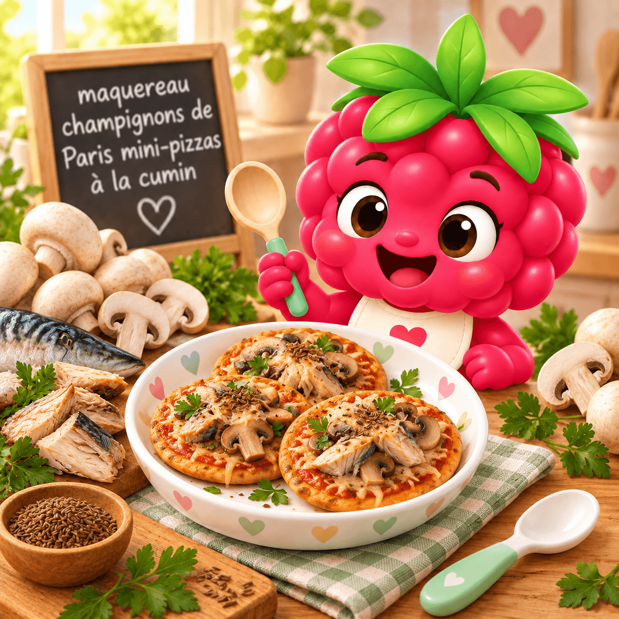 Champignons De Paris Mini Pizzas La Cumin (maquereau-free)