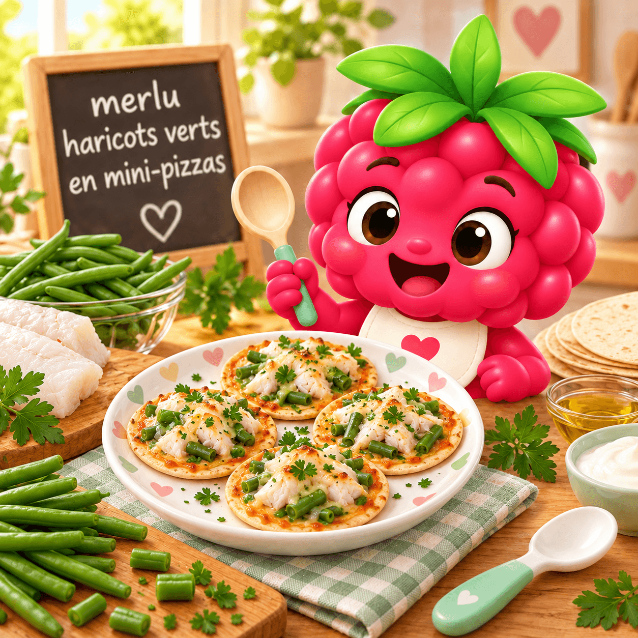 Haricots Verts En Mini Pizzas (merlu-free)