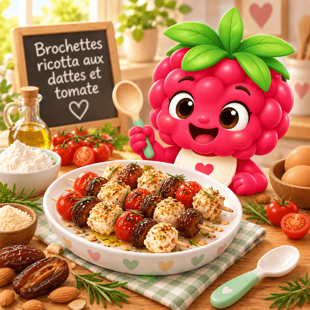 Ricotta Aux Dattes Et Tomate (brochettes-free)