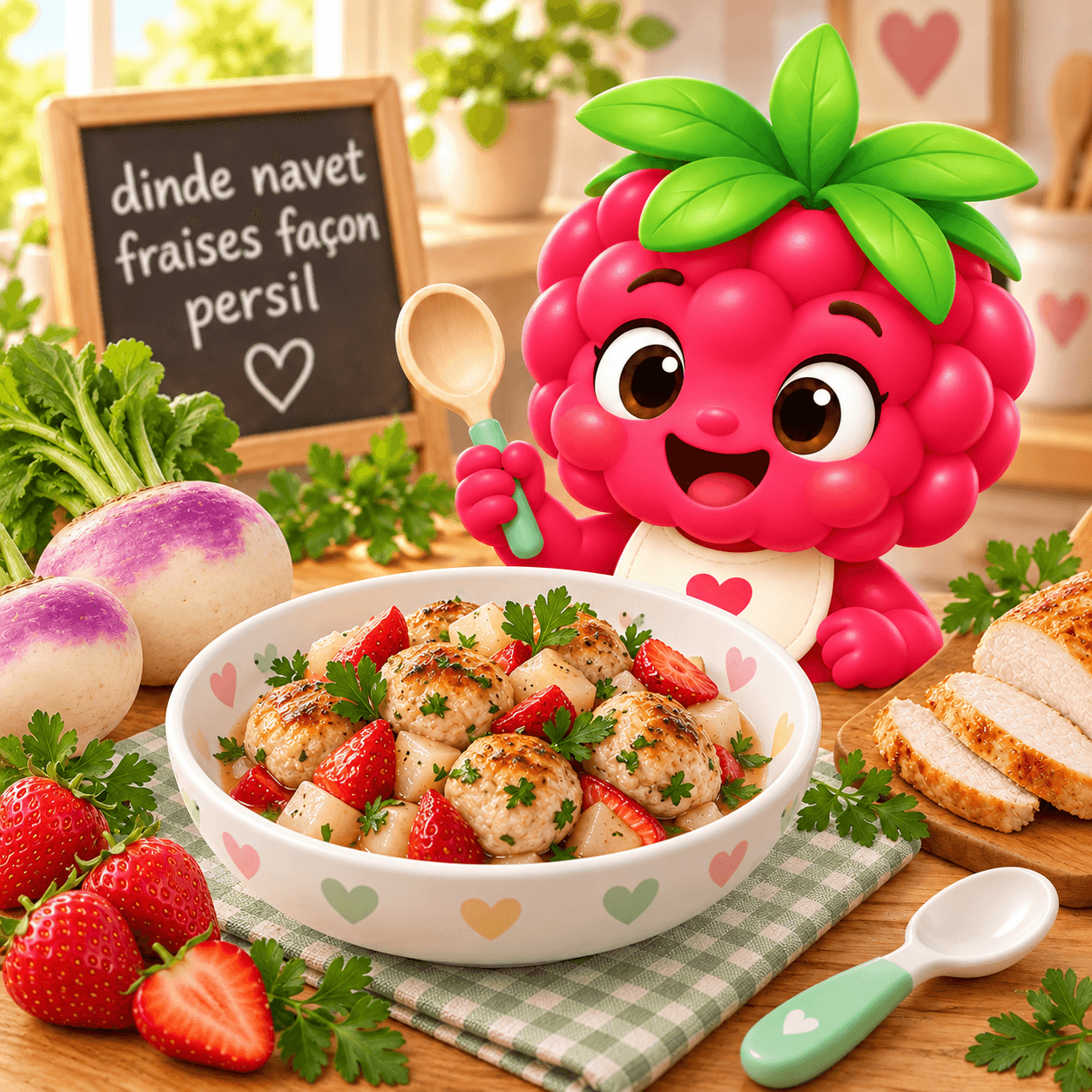 Dinde Navet Fraises Fa On Persil (soja-free)