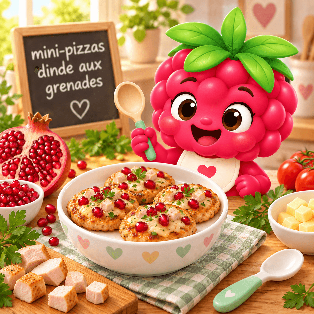 Mini Pizzas Dinde Aux Grenades (lait-free)