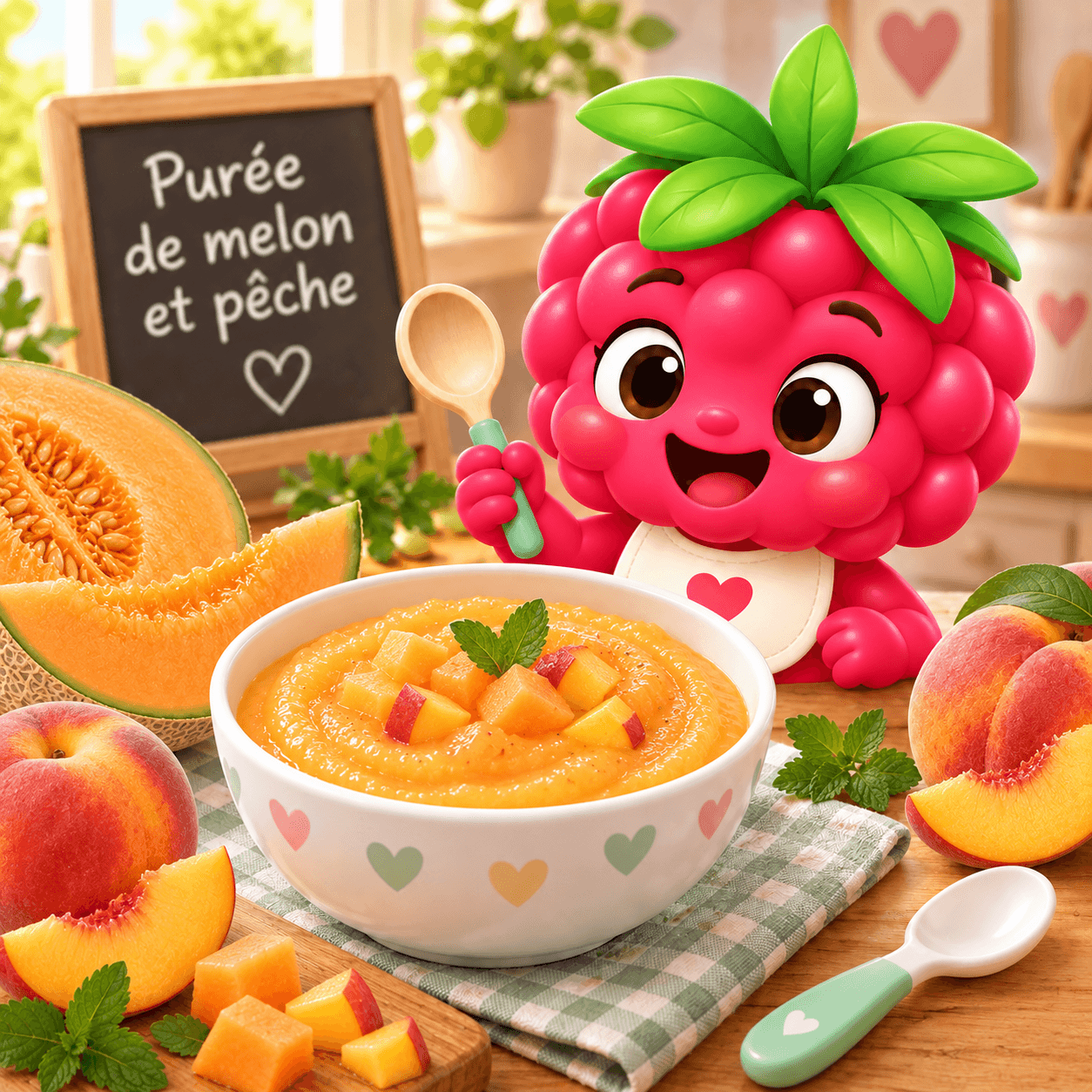 De Melon Et Peche (puree-free)