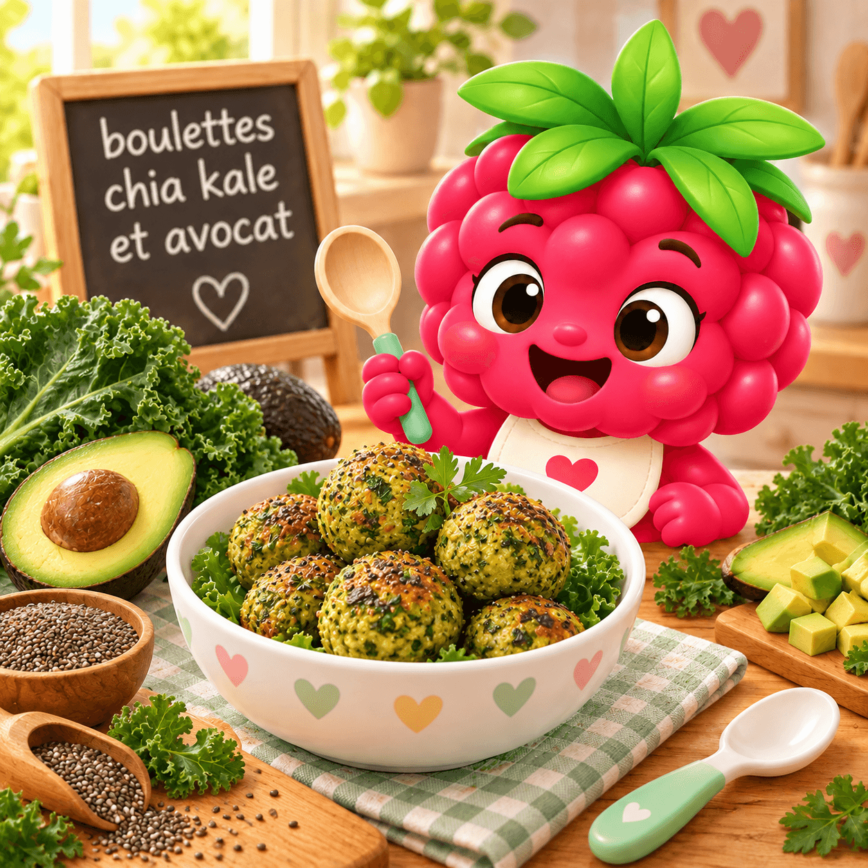 Boulettes Chia Kale Et Avocat (lait-free)