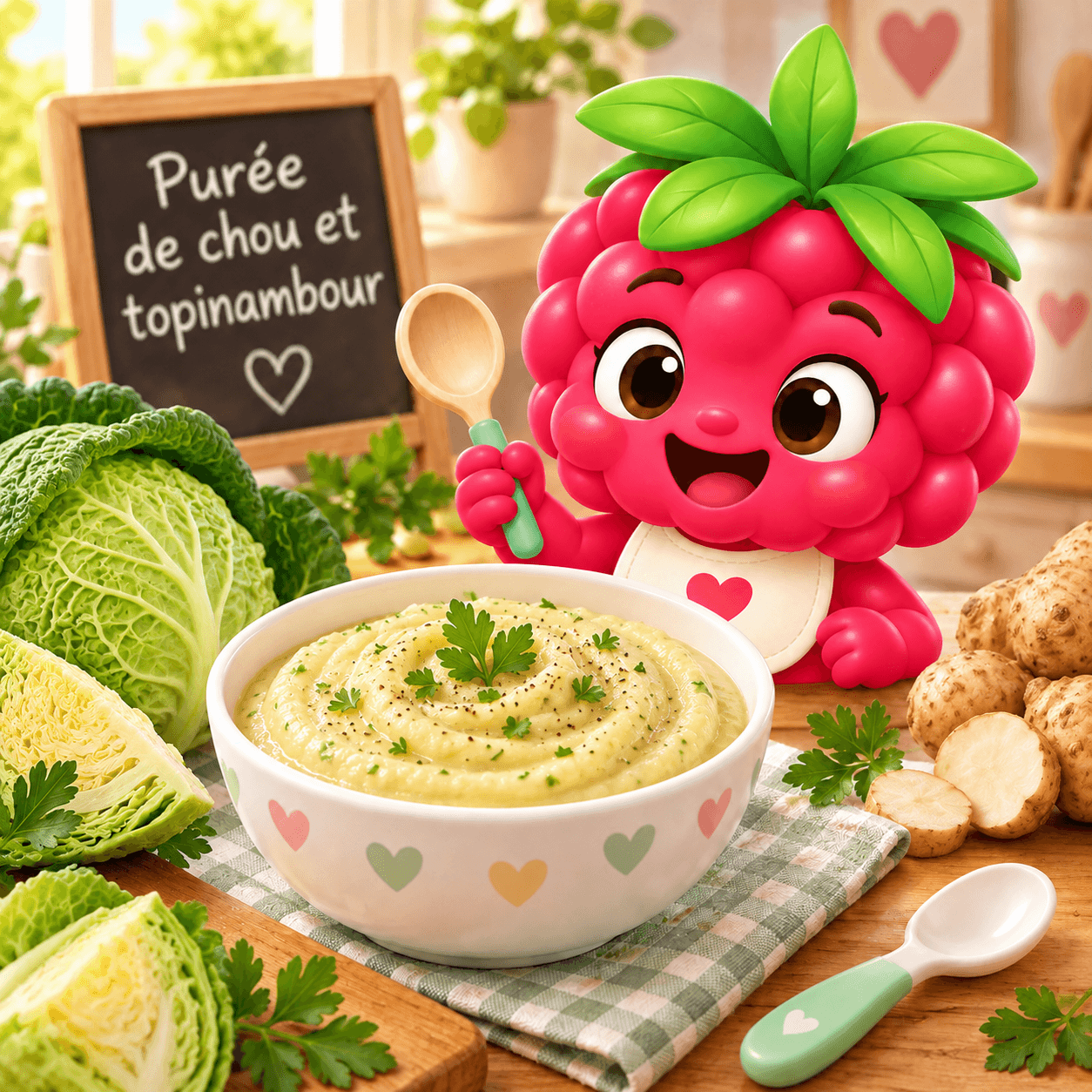 Purée de chou et topinambour
