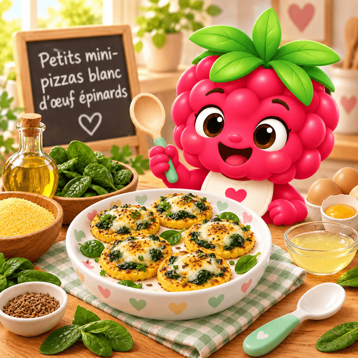Mini Pizzas Blanc D Uf Pinards (petits-free)