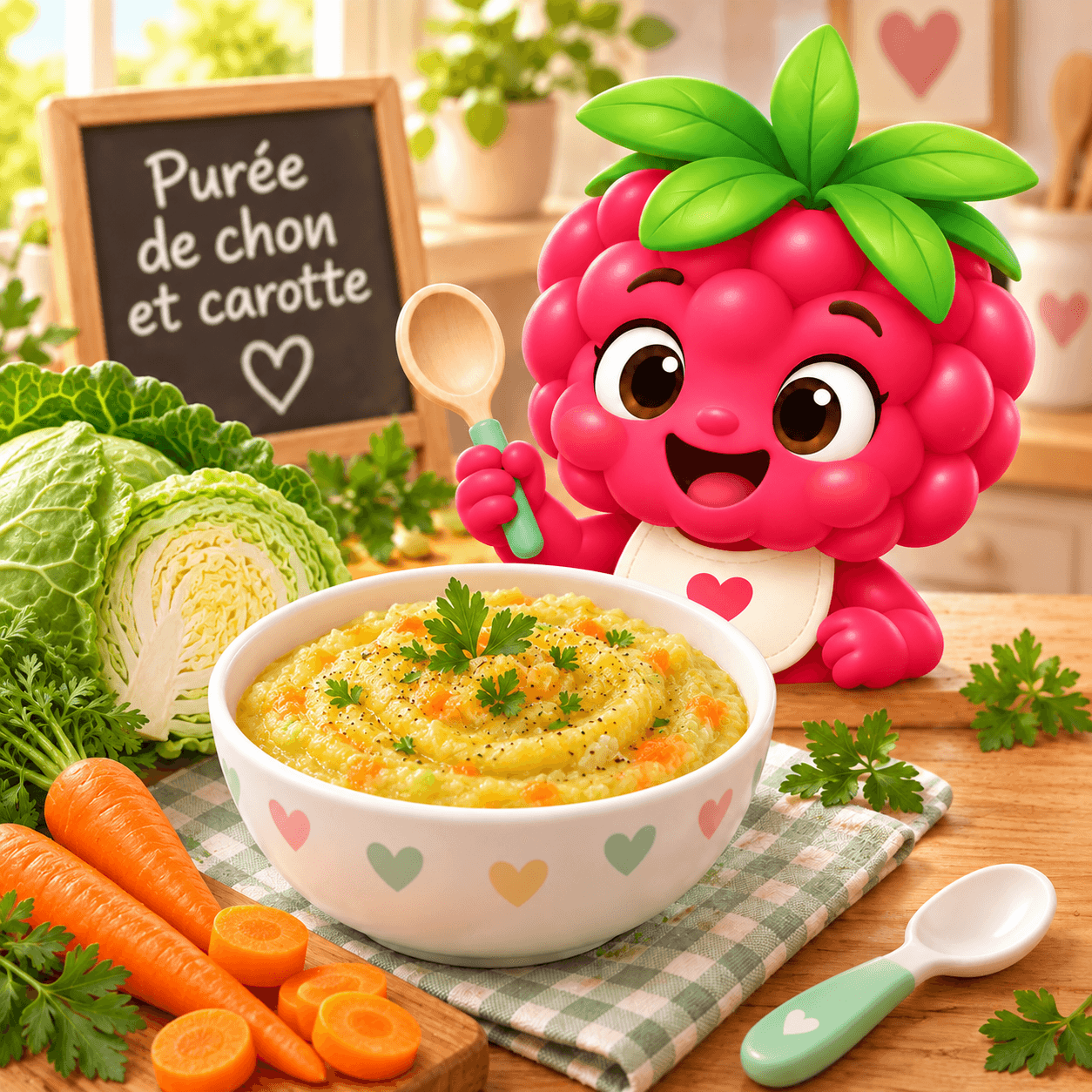 Purée de chou et carotte