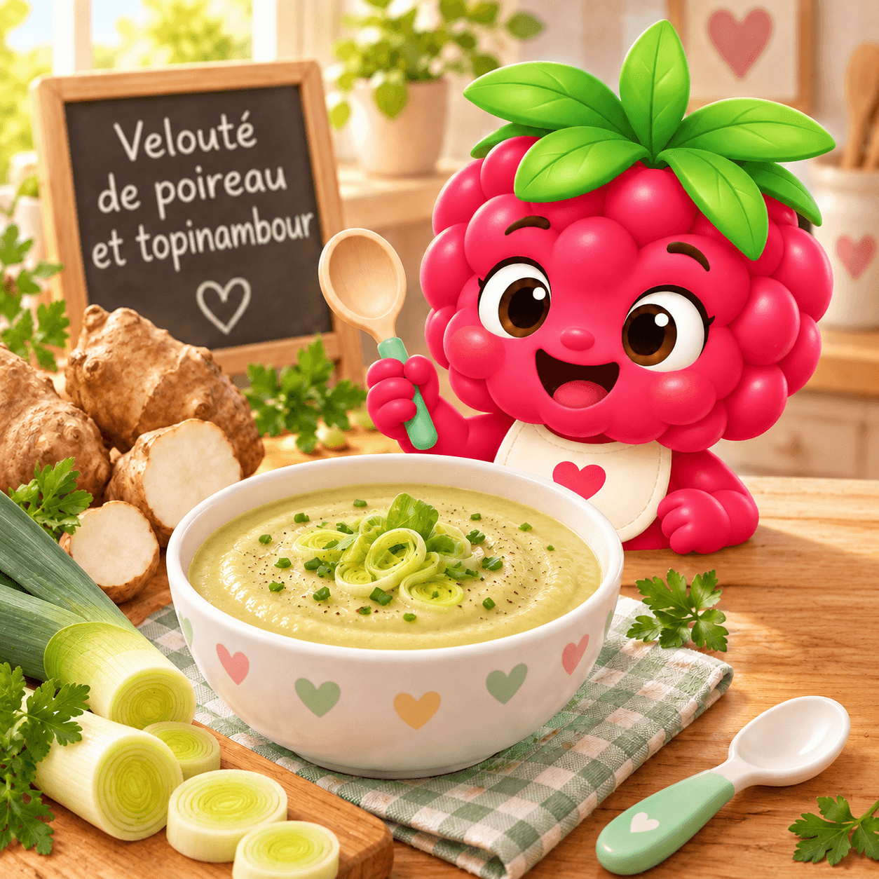 Velouté de poireau et topinambour