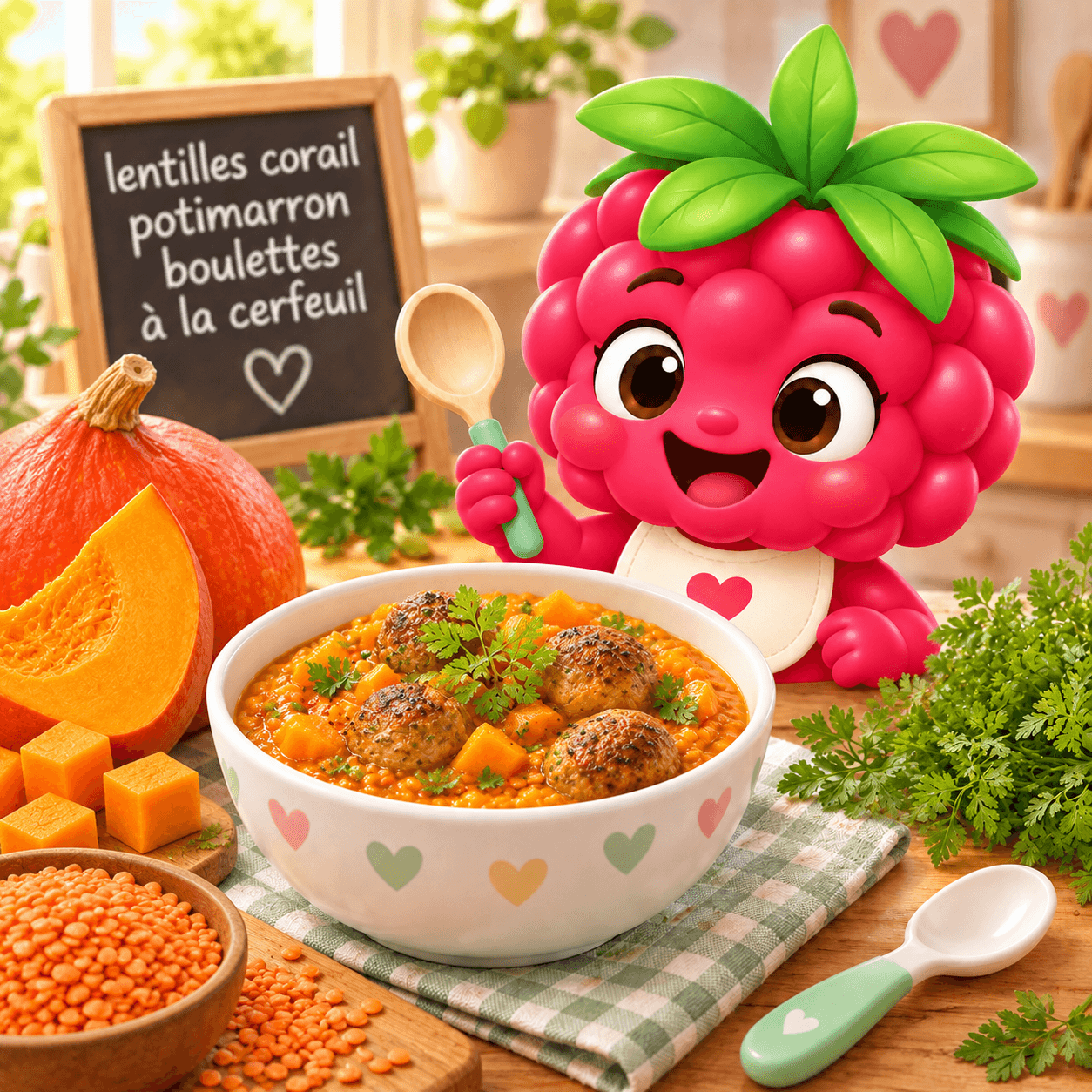 Corail Potimarron Boulettes La Cerfeuil (lentilles-free)