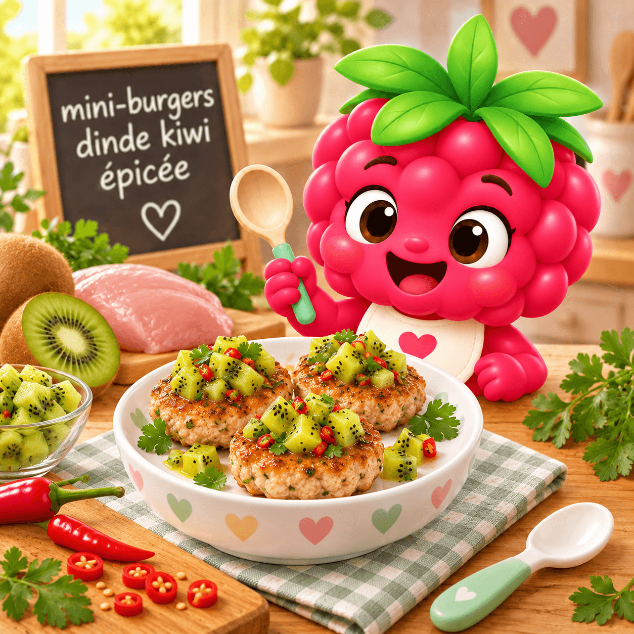 Mini Burgers Dinde Kiwi Pic E (moutarde-free)