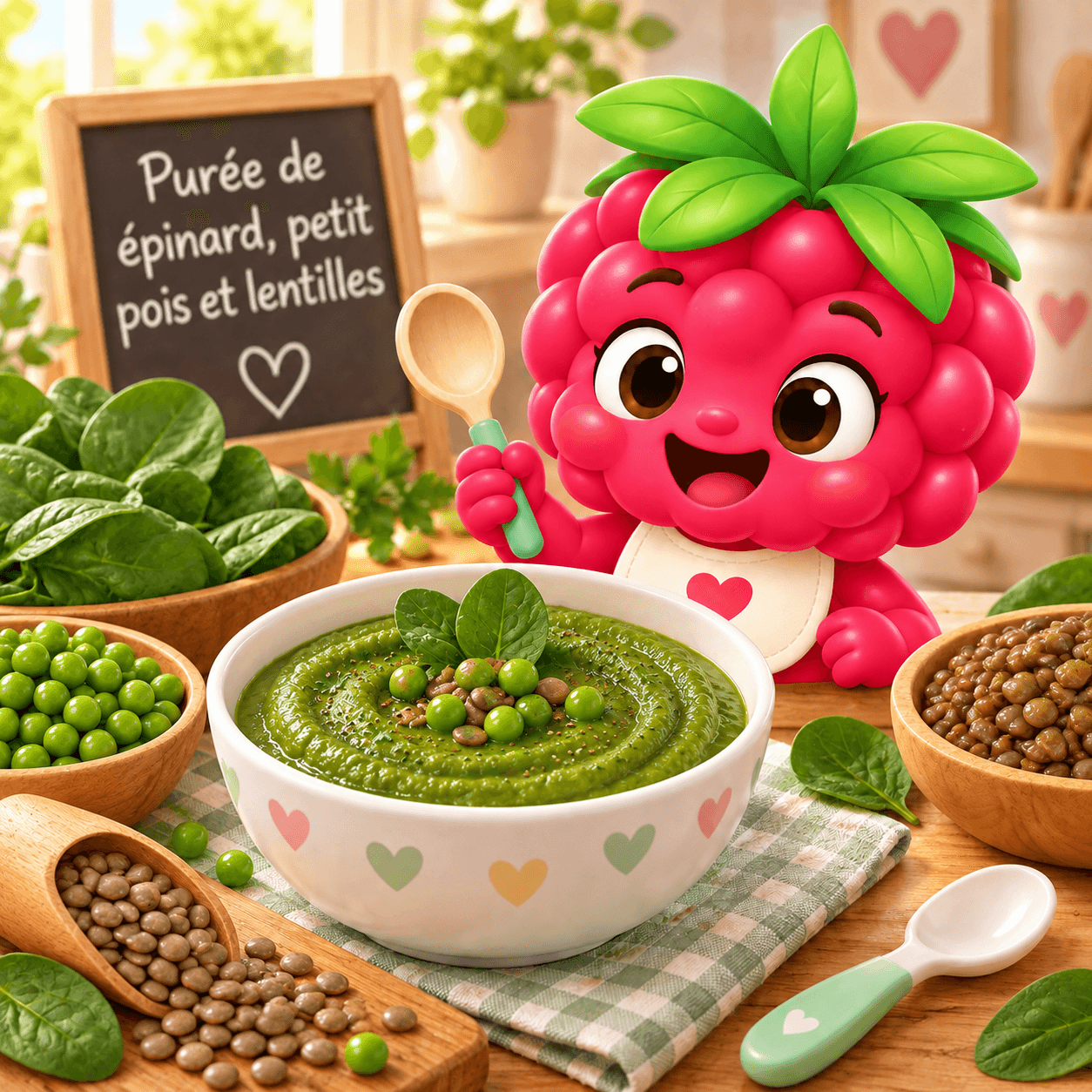 De Epinard Petit Pois Et Lentilles (puree-free)