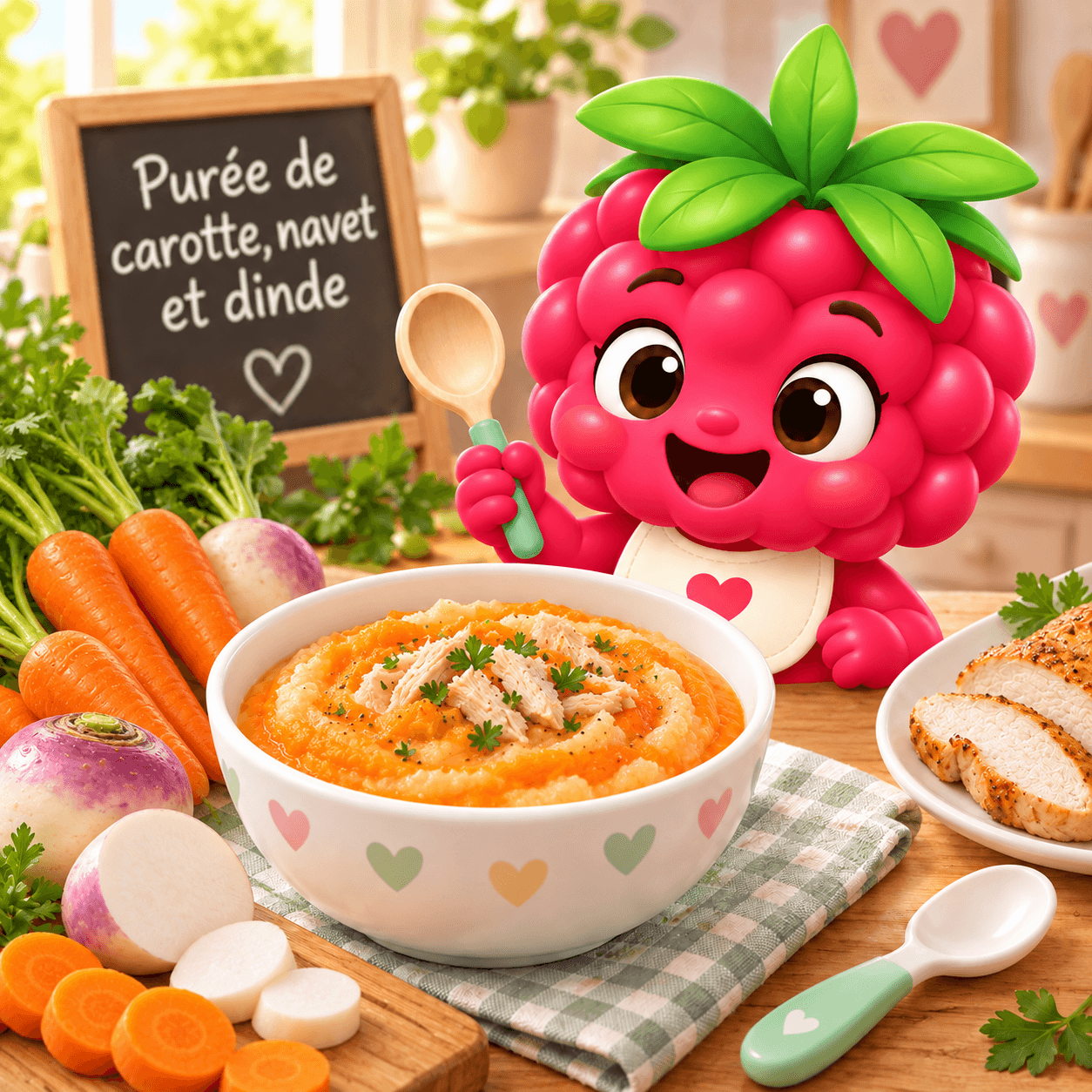 De Carotte Navet Et Dinde (puree-free)