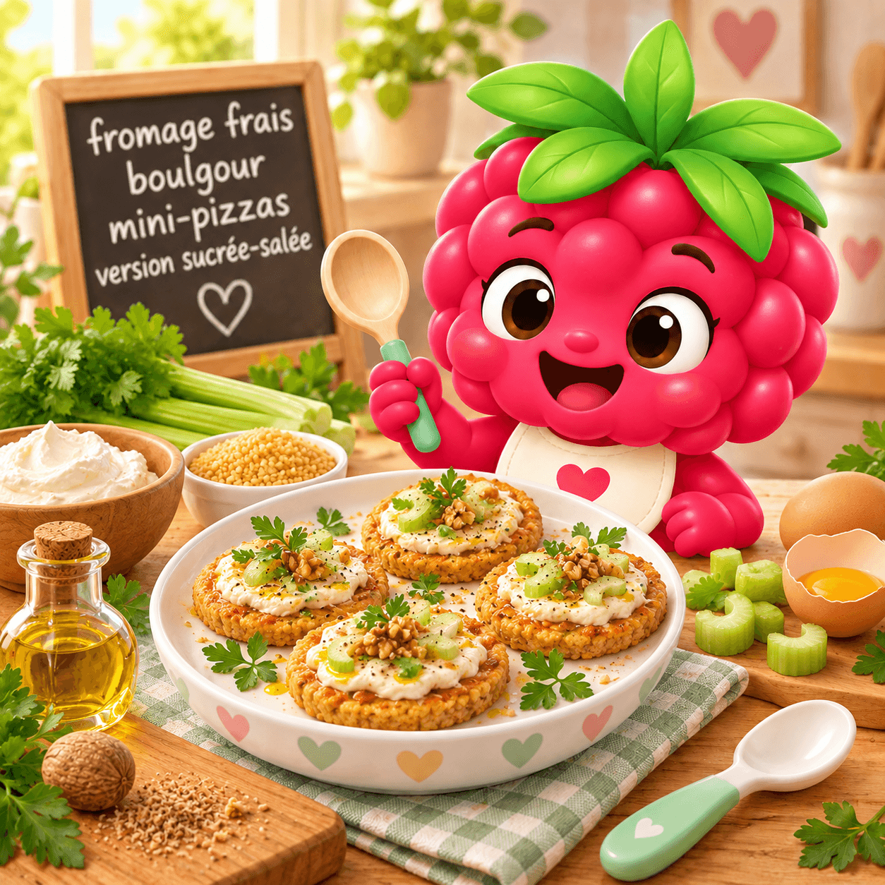 Frais Boulgour Mini Pizzas Version Sucr E Sal E (fromage-free)