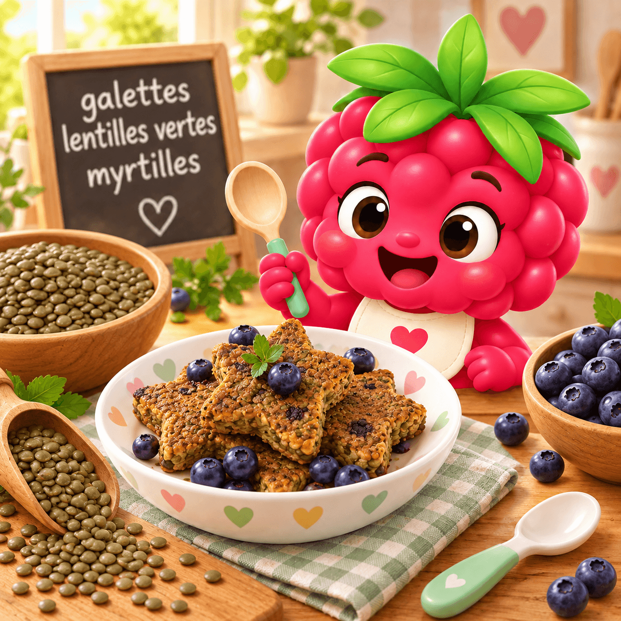 Galettes Lentilles Vertes Myrtilles (moutarde-free)