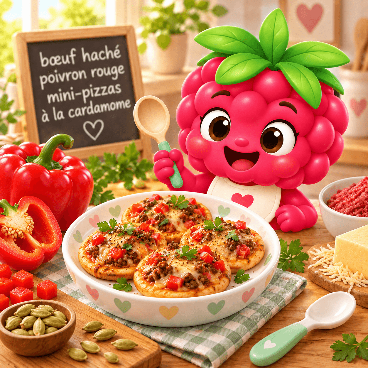 B Uf Hach Poivron Rouge Mini Pizzas La Cardamome (soja-free)
