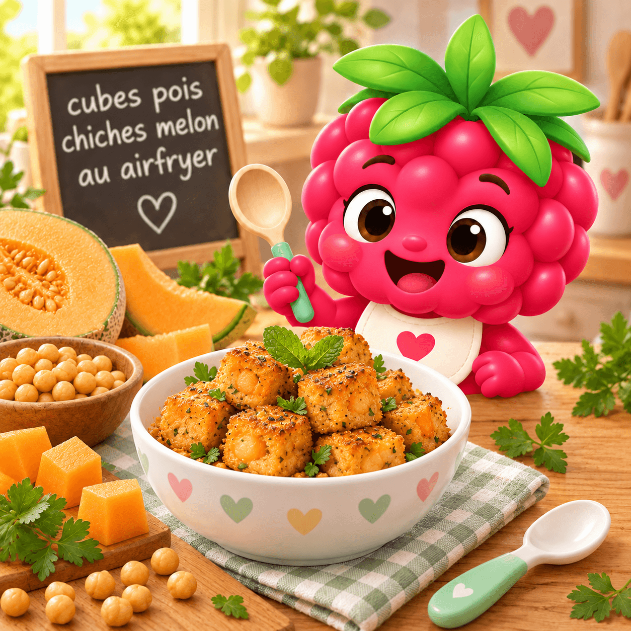 Cubes Pois Chiches Melon Au Airfryer (soja-free)