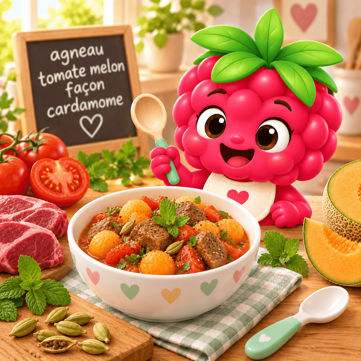 Agneau Tomate Melon Fa On Cardamome (crustaces-free)