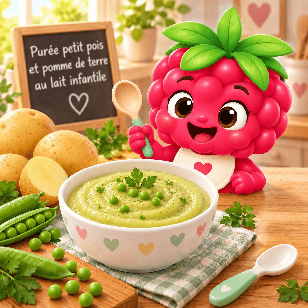 Petit Pois Et Pomme De Terre Au Lait Infantile (puree-free)