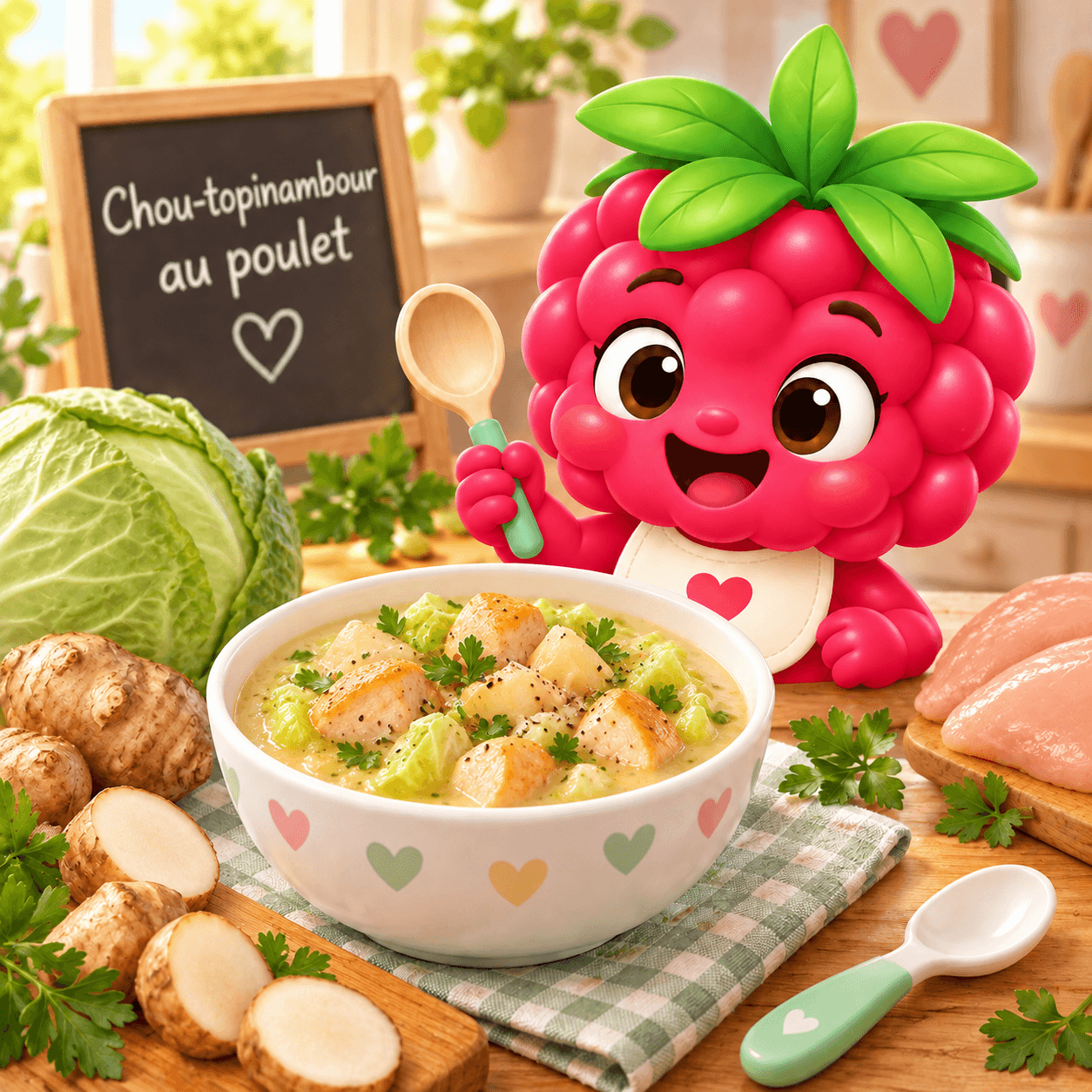 Chou-topinambour au poulet