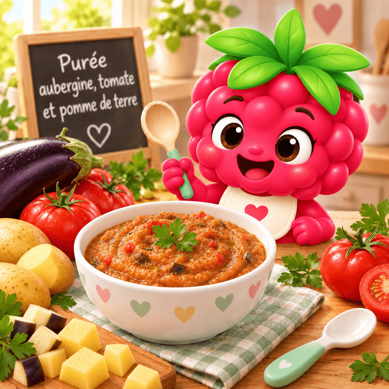 Aubergine Tomate Et Pomme De Terre (puree-free)