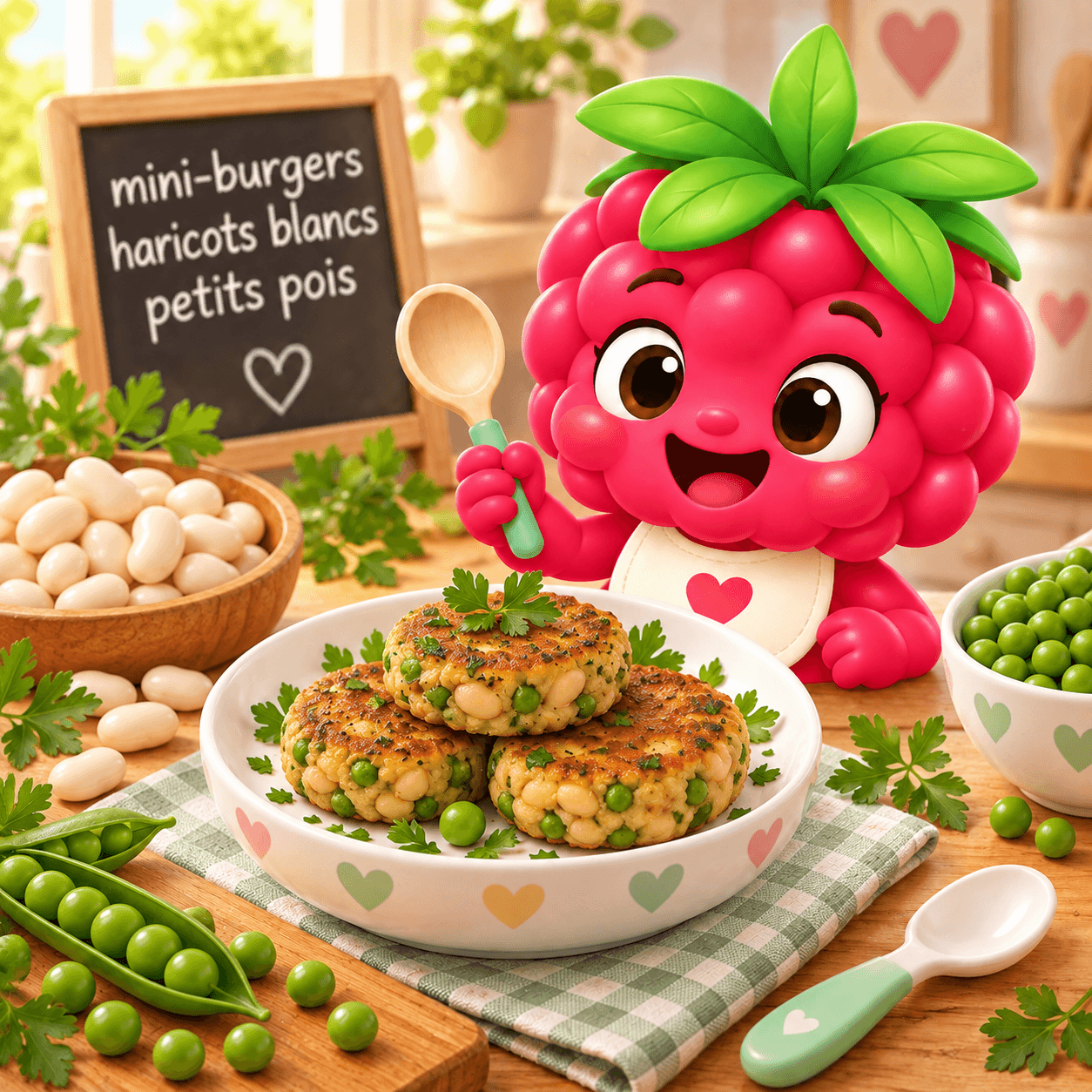 Mini Burgers Haricots Blancs Petits Pois (lait-free)