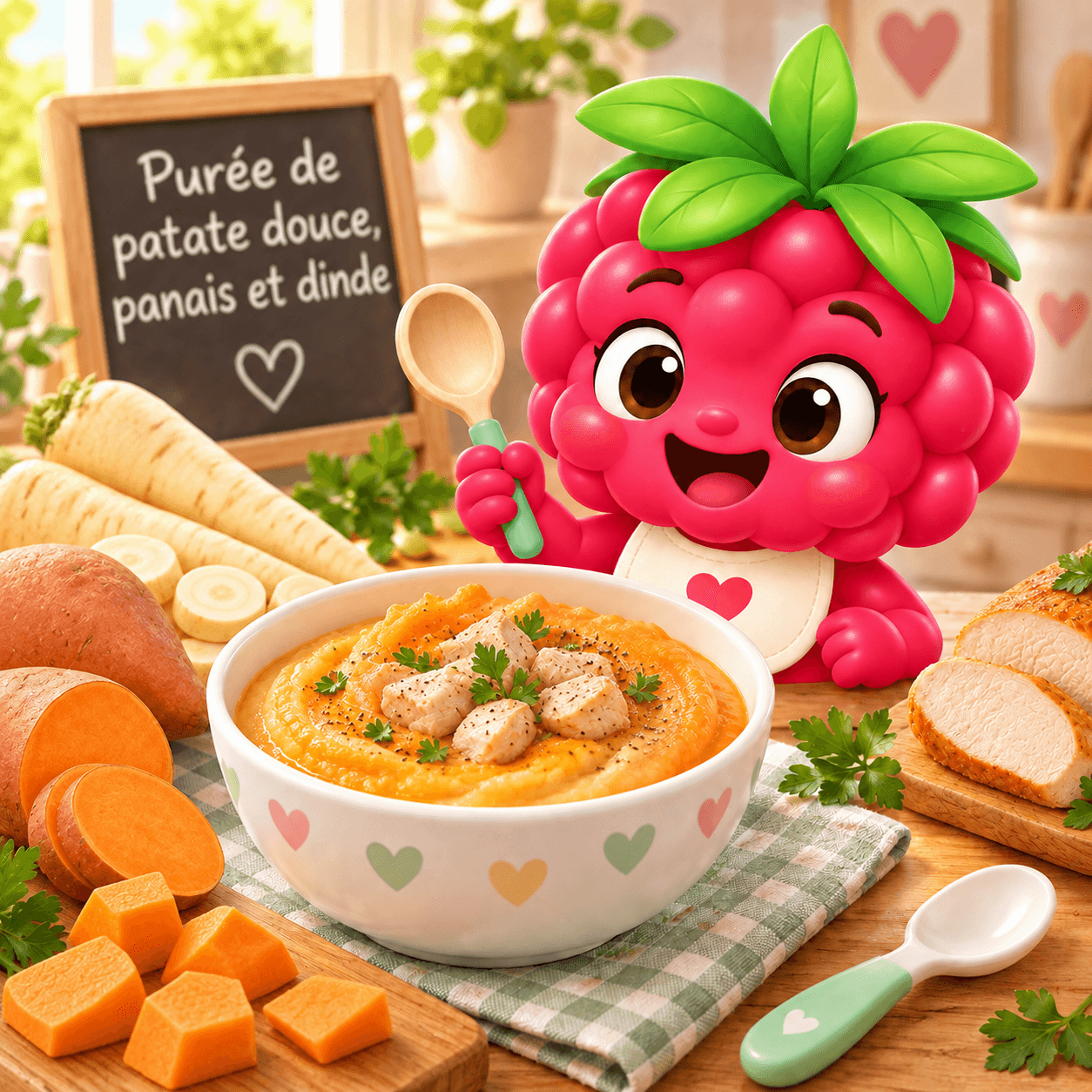 De Patate Douce Panais Et Dinde (puree-free)