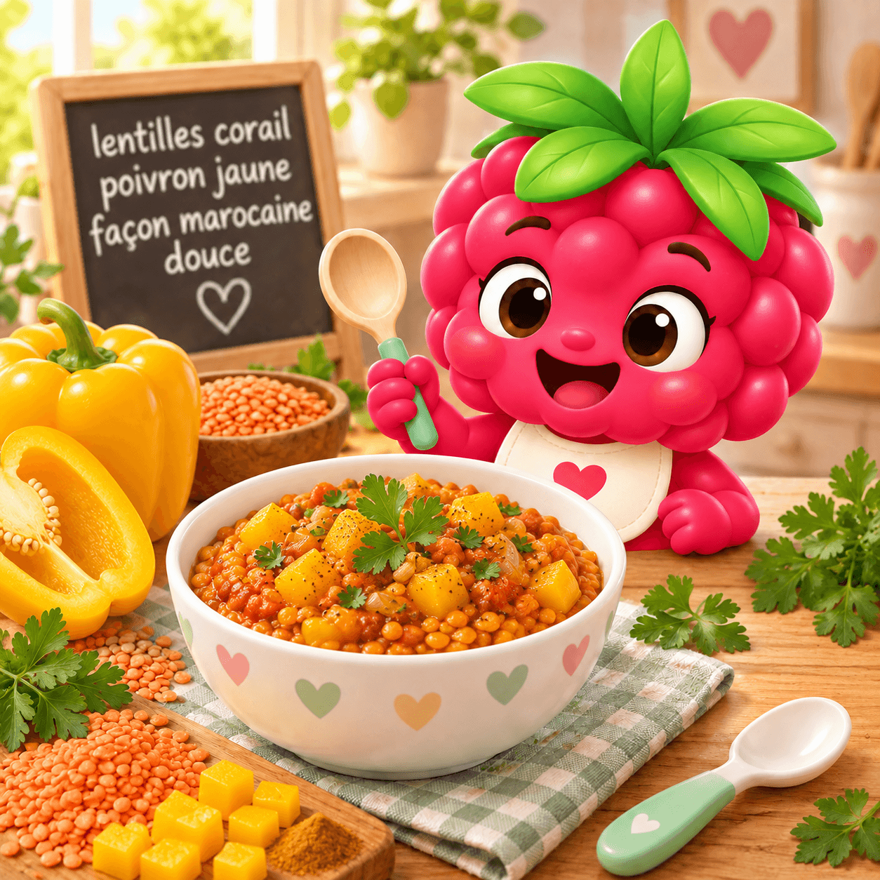 Corail Poivron Jaune Fa On Marocaine Douce (lentilles-free)
