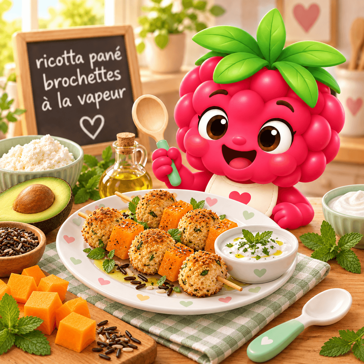 Pan Brochettes La Vapeur (ricotta-free)