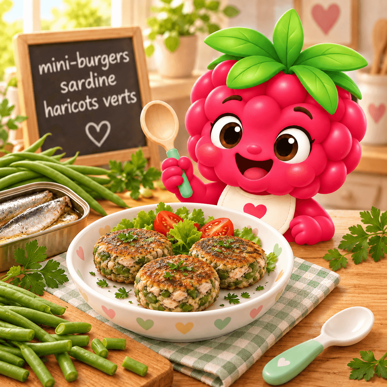 Burgers Sardine Haricots Verts (mini-free)
