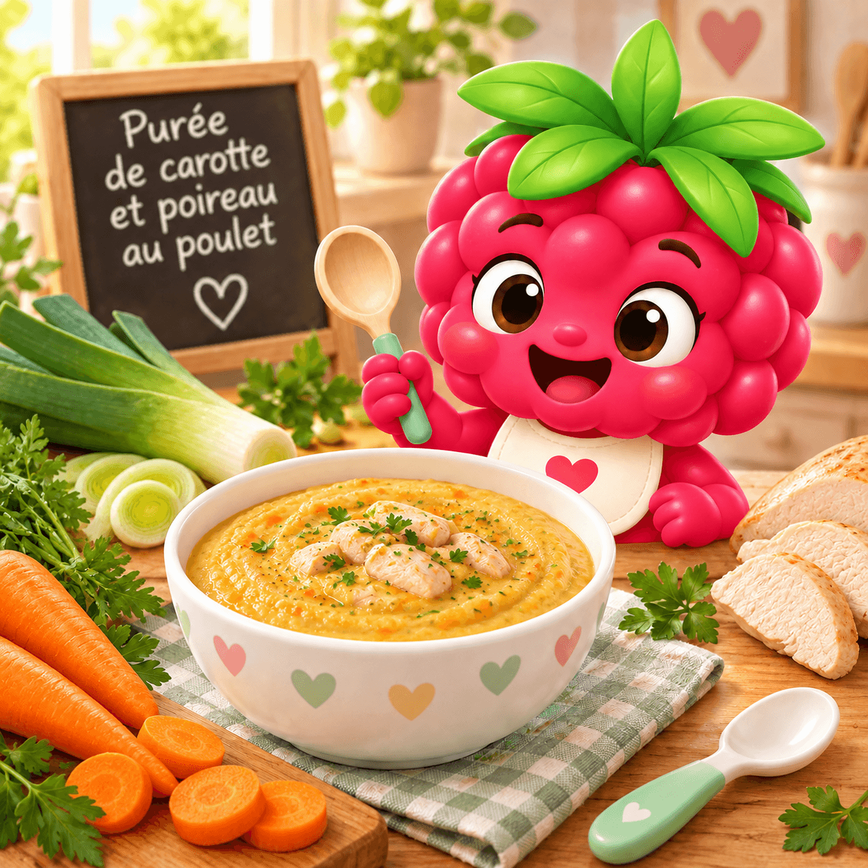 De Carotte Et Poireau Au Poulet (puree-free)