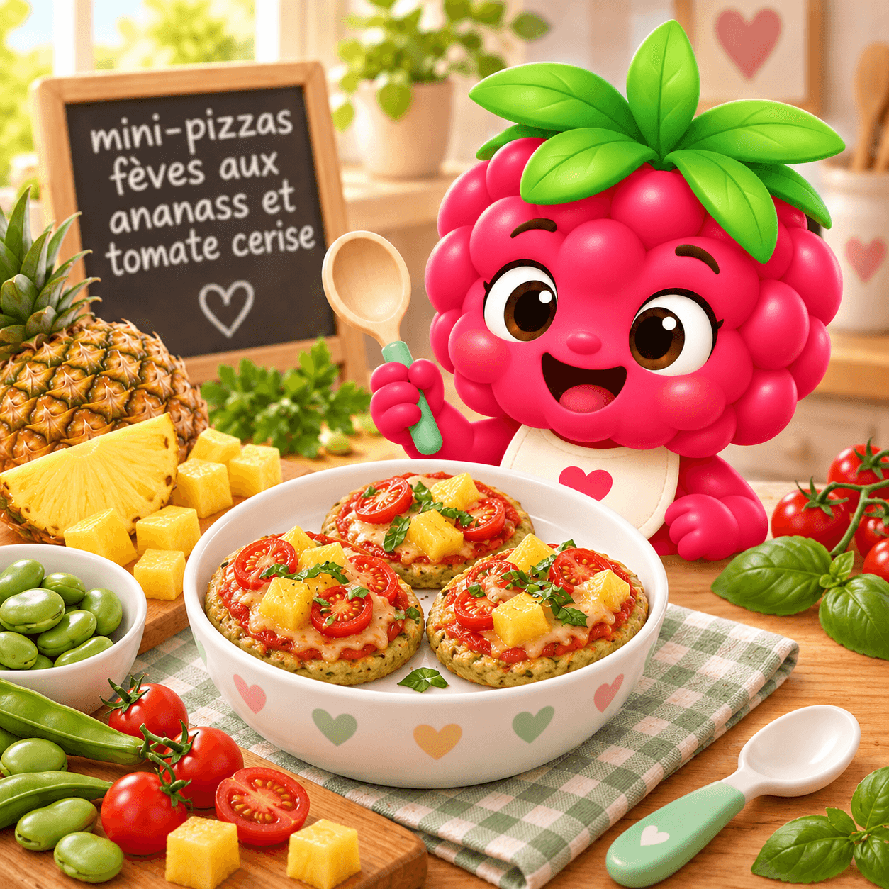 Pizzas F Ves Aux Ananass Et Tomate Cerise (mini-free)