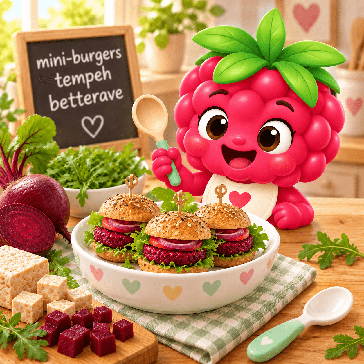 Burgers Tempeh Betterave (mini-free)