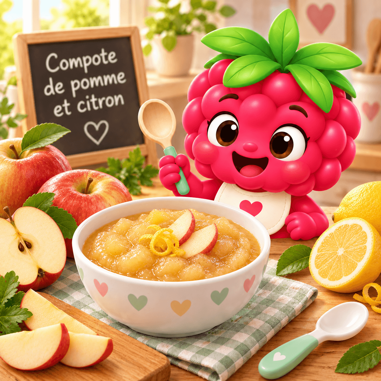 Apple and lemon compote