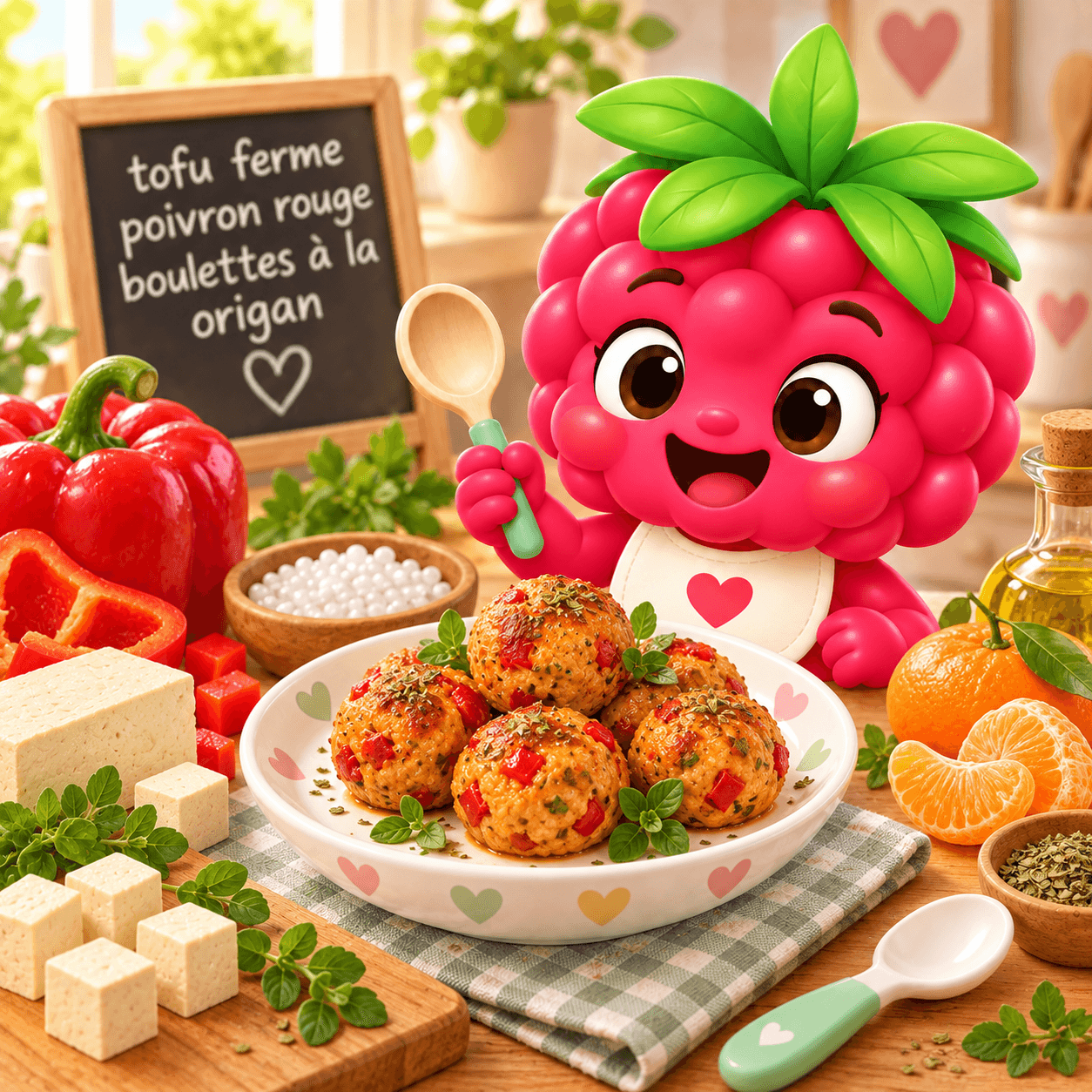 Ferme Poivron Rouge Boulettes La Origan (tofu-free)