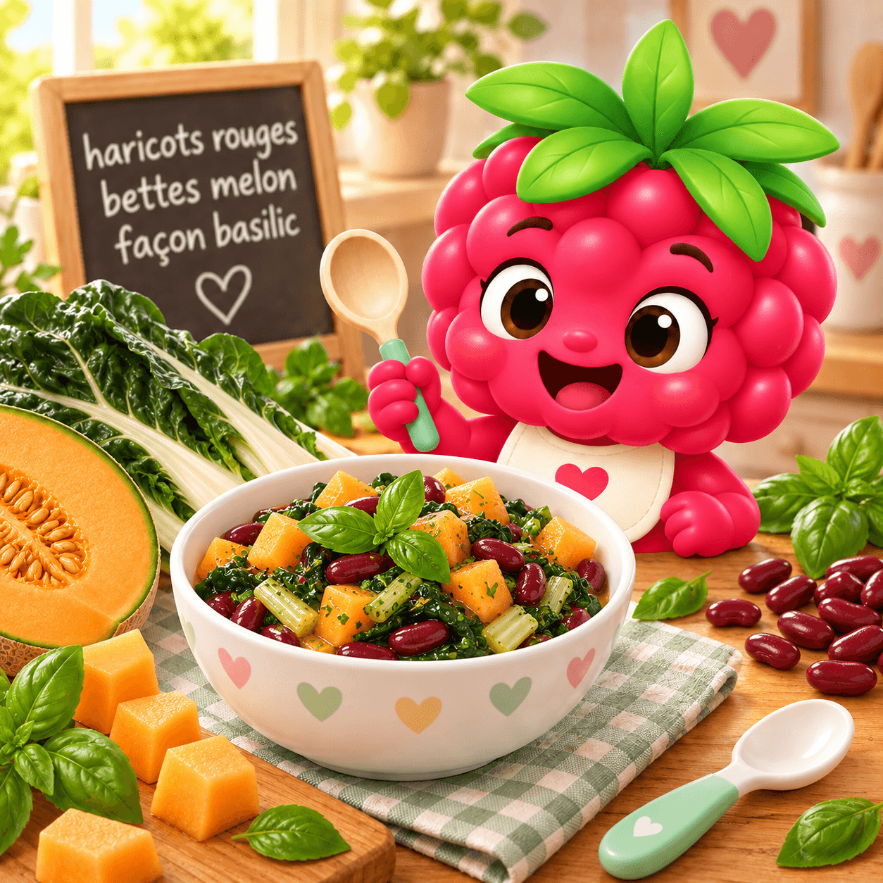 Haricots Rouges Bettes Melon Fa On Basilic (soja-free)