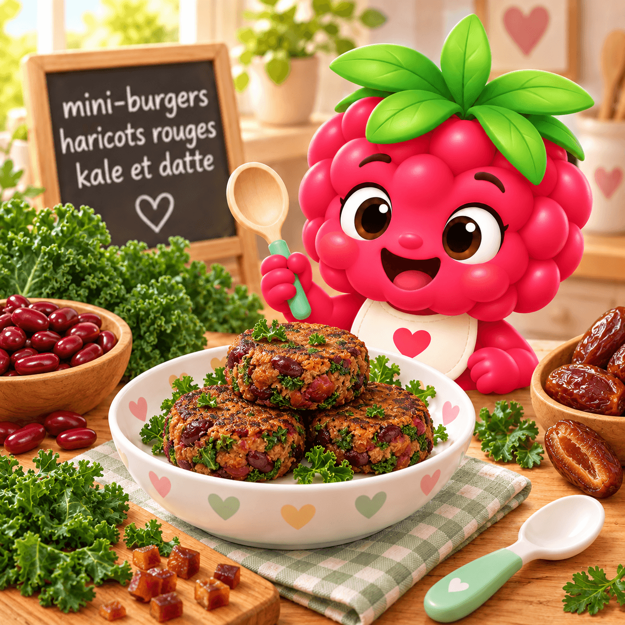 Mini Burgers Haricots Rouges Kale Et Datte (arachide-free)