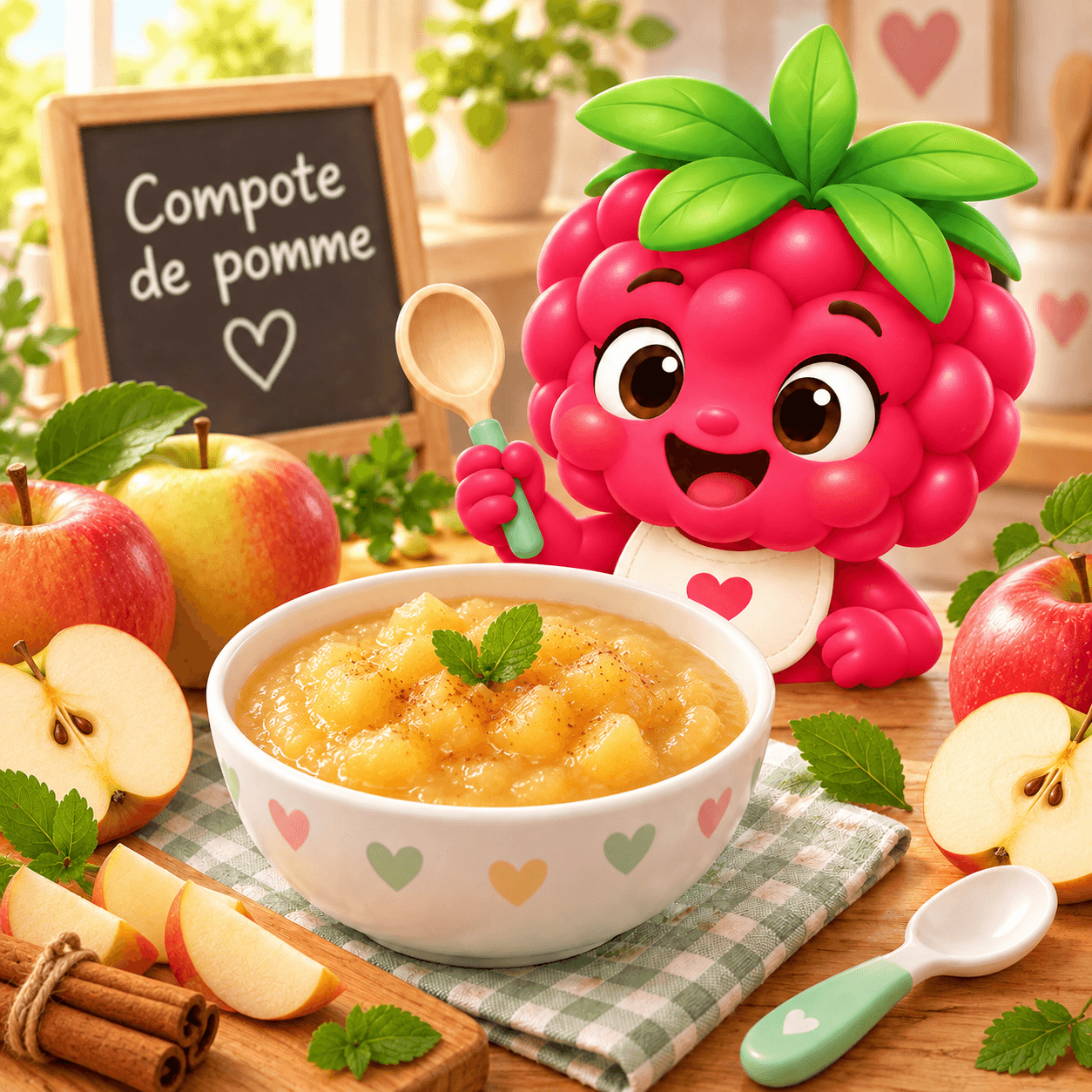 Compote de pomme enrichie à la fleur d'oranger