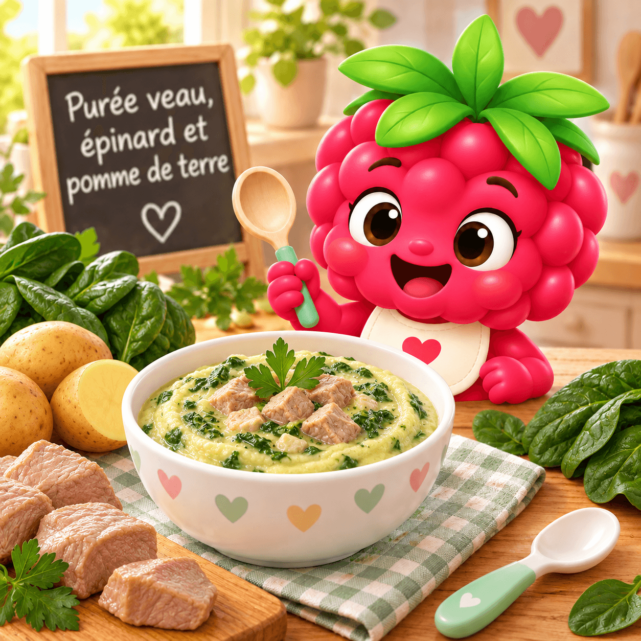 Veau Epinard Et Pomme De Terre (puree-free)