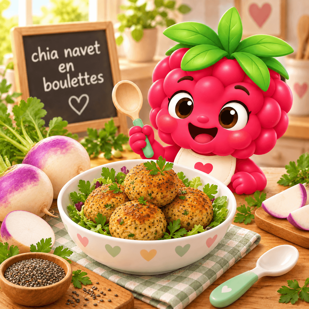 Chia Navet En Boulettes (gluten-free)
