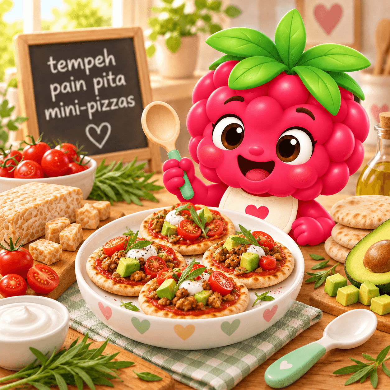 Pain Pita Mini Pizzas (tempeh-free)