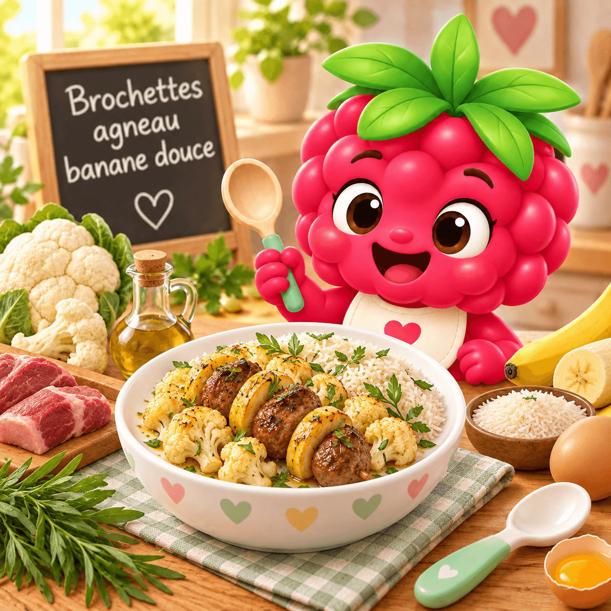 Agneau Banane Douce (brochettes-free)