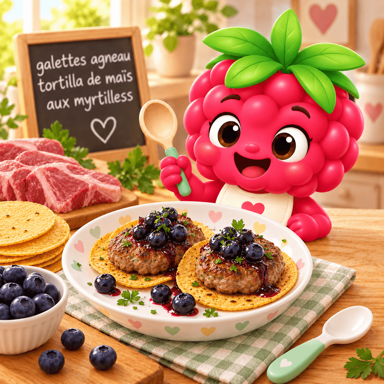 Galettes Agneau Tortilla De Ma S Aux Myrtilless (arachide-free)