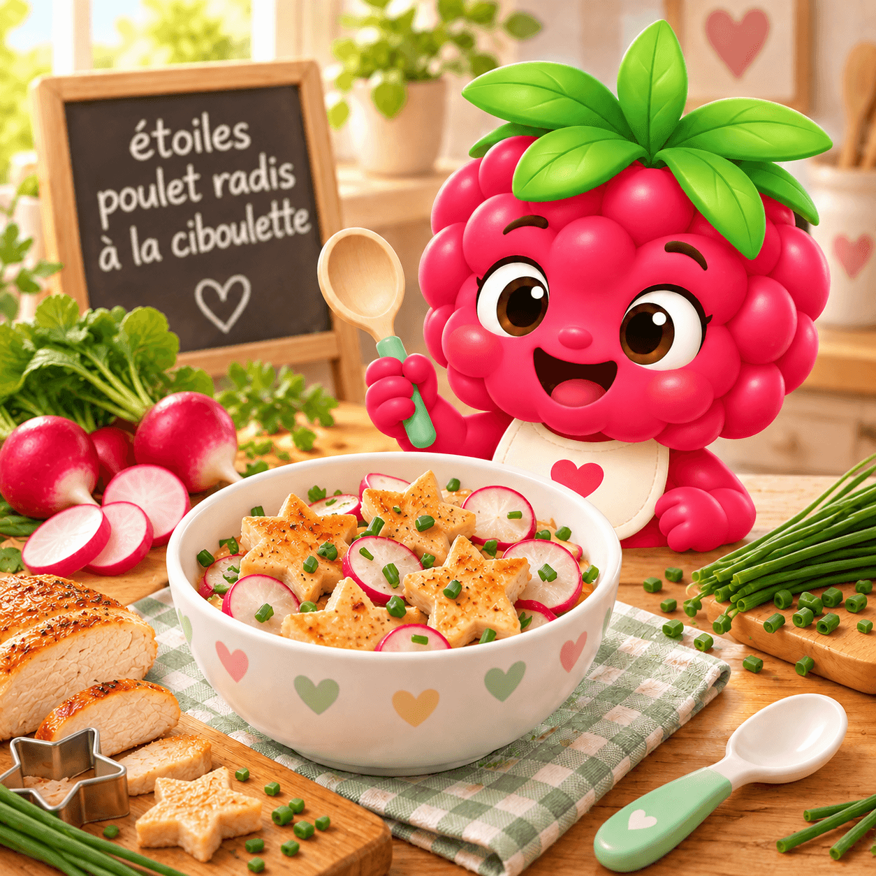 Poulet Radis La Ciboulette (toiles-free)