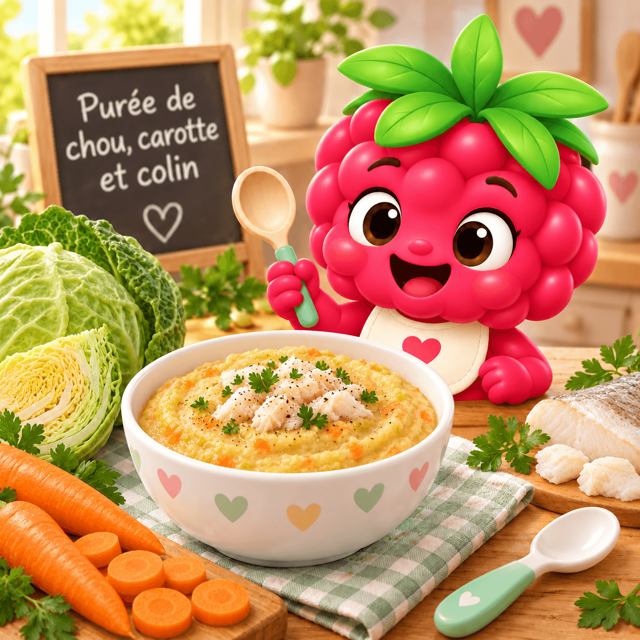 De Chou Carotte Et Colin (puree-free)