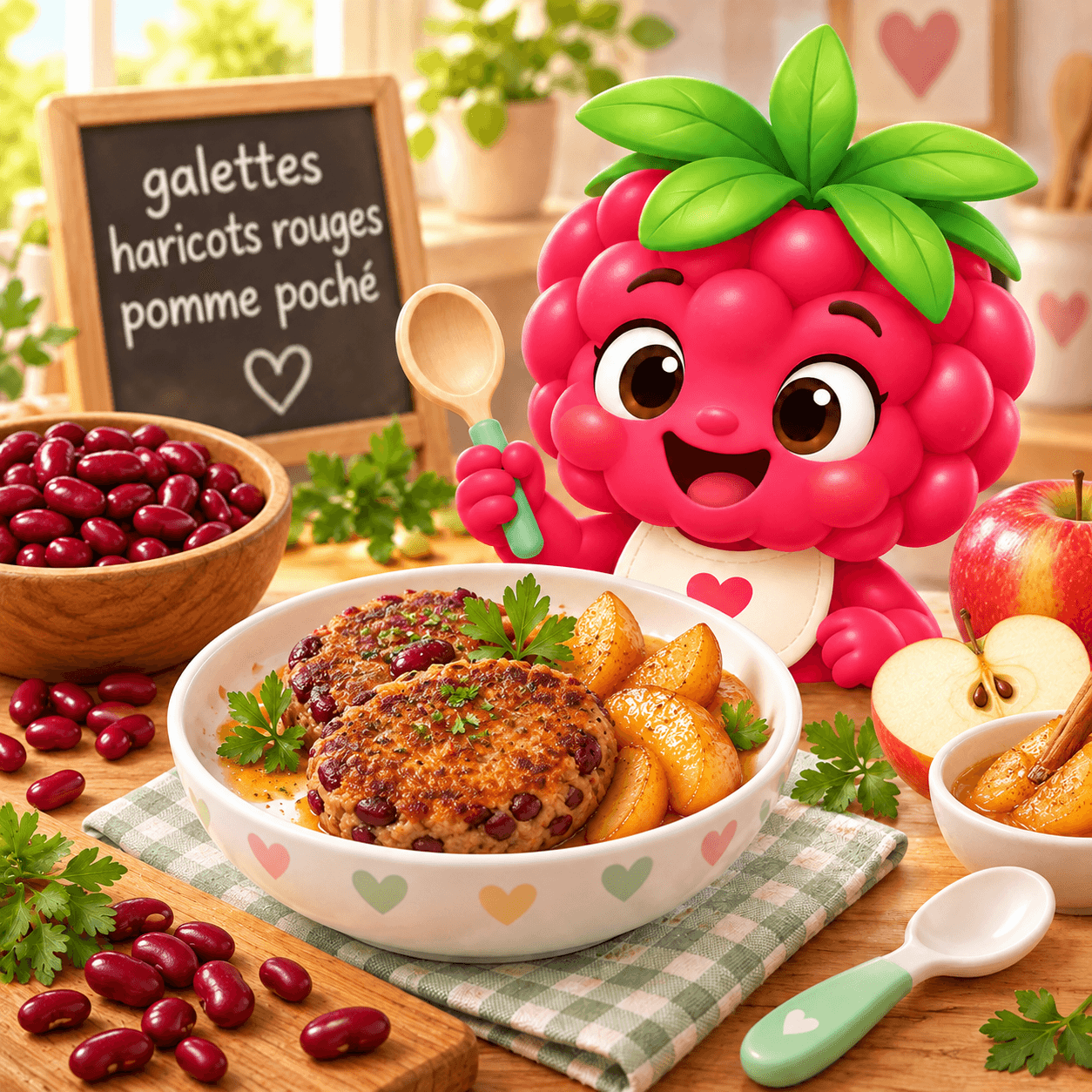 Haricots Rouges Pomme Poch (galettes-free)