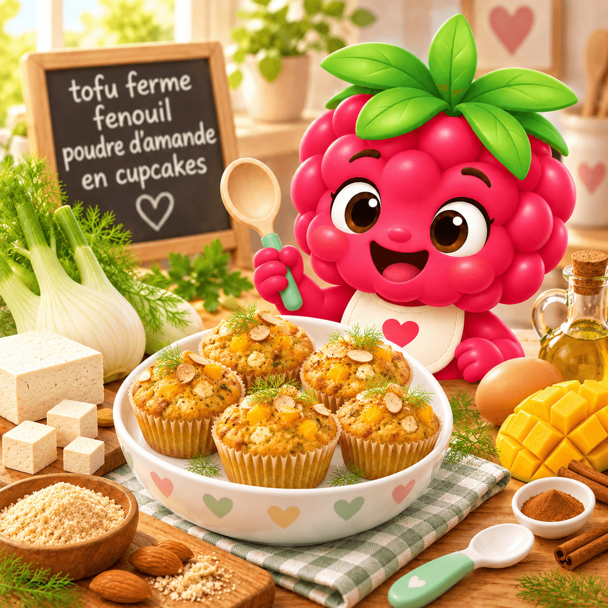 Ferme Fenouil Poudre D Amande En Cupcakes (tofu-free)