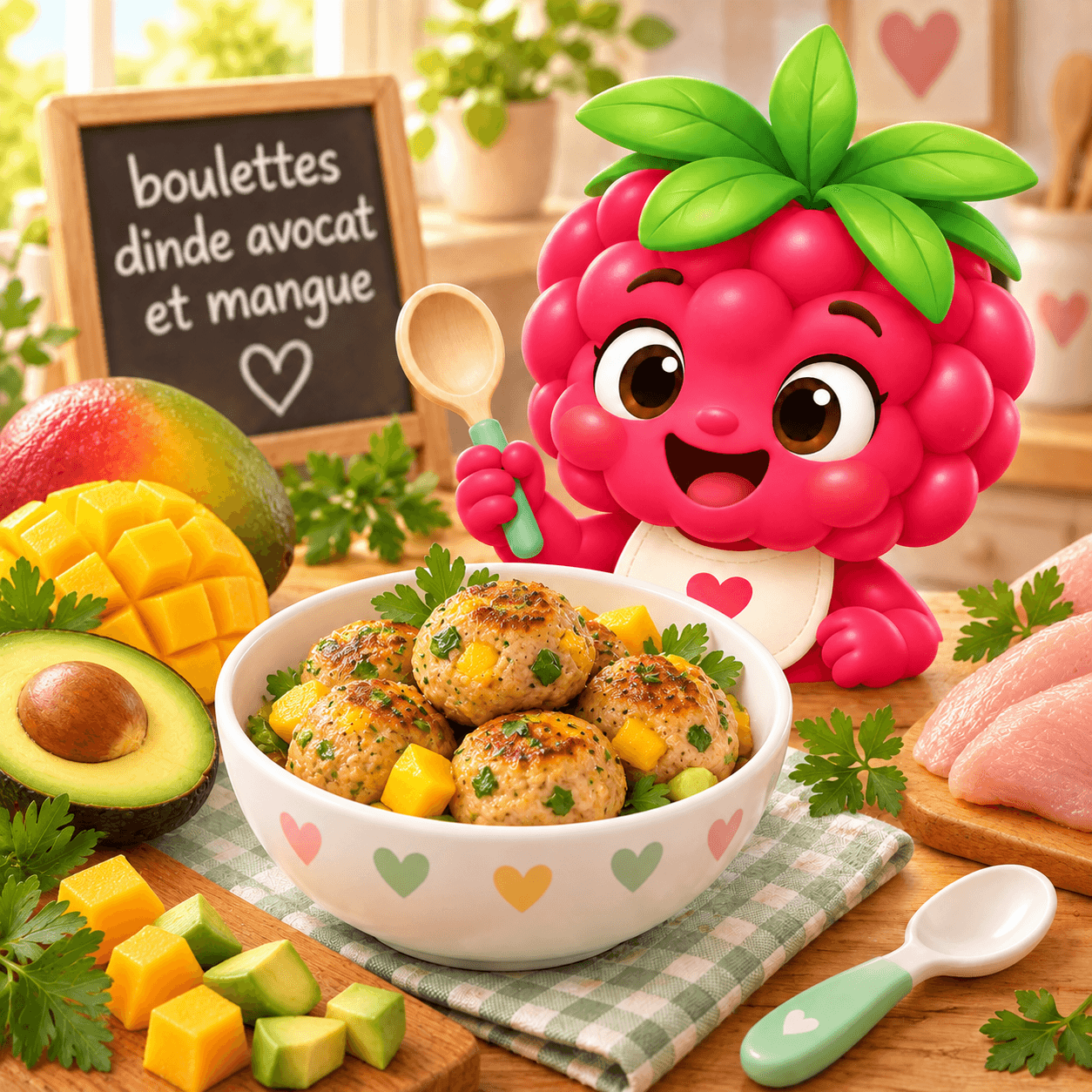 Boulettes Dinde Avocat Et Mangue (soja-free)
