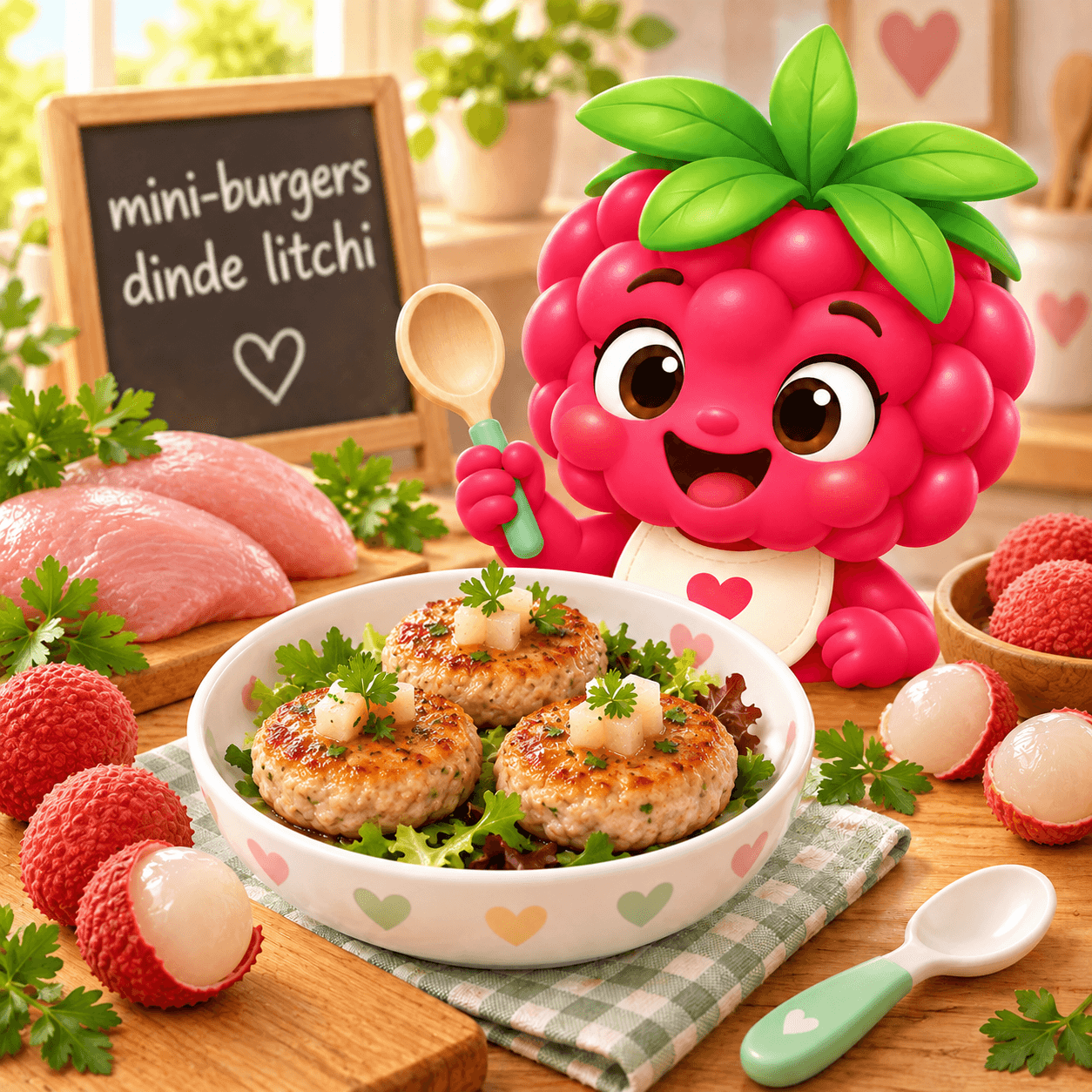 Mini Burgers Dinde Litchi (arachide-free)