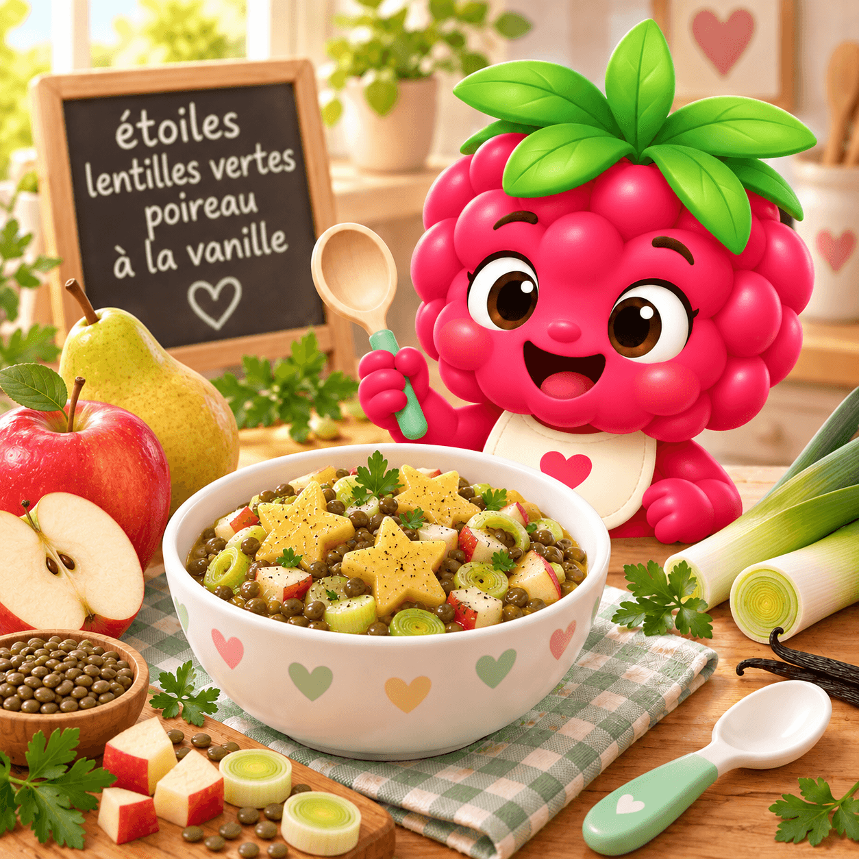 Lentilles Vertes Poireau La Vanille (toiles-free)