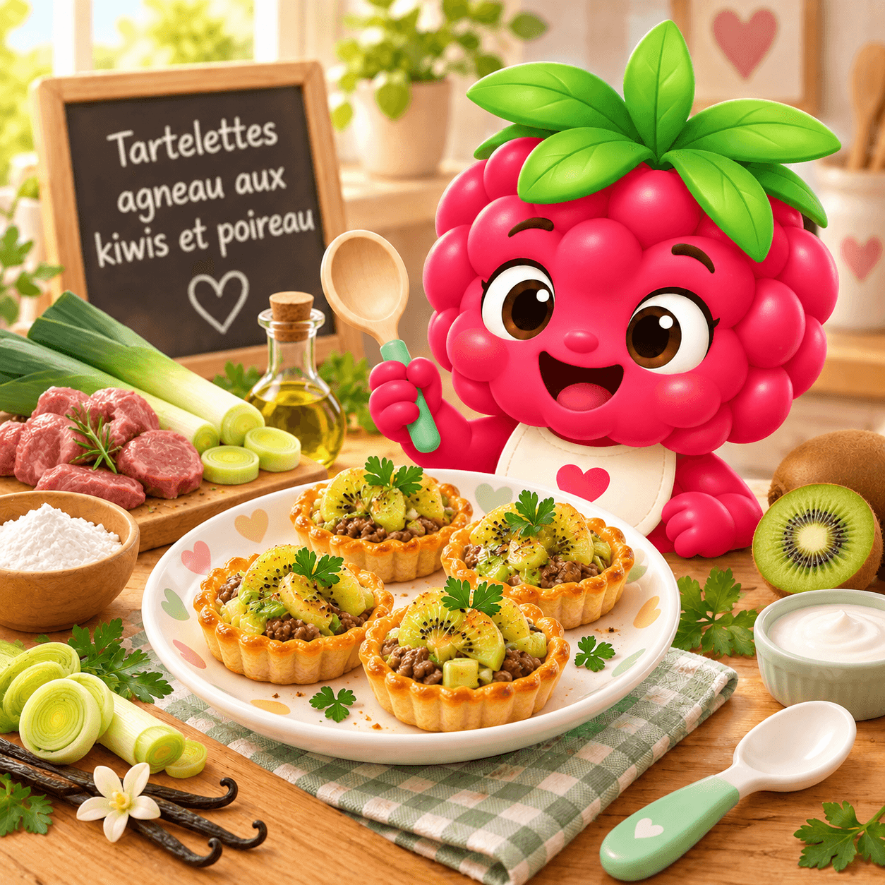Agneau Aux Kiwis Et Poireau (tartelettes-free)